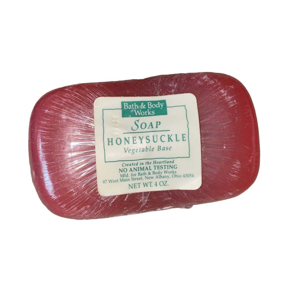 Bath & Body Works Retired Honeysuckle Bar Soap Vegetable Base 4 oz. Sealed HTF